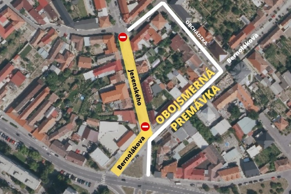 Rekonštrukcia Jesenského ulice v Hlohovci | Zdroj: FB Mesto Hlohovec