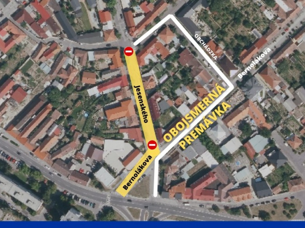 Rekonštrukcia Jesenského ulice v Hlohovci | Zdroj: FB Mesto Hlohovec