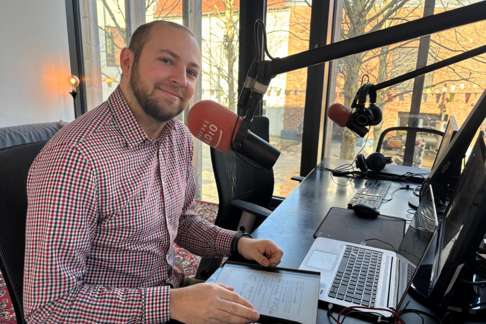 Lukáš Hrošovský na návšteve v Trnavskom rádiu | Foto: Zuzana Benková, Trnavské rádio