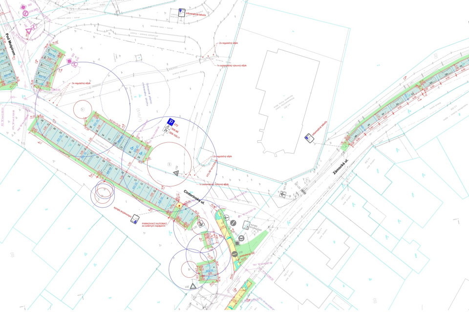 Mapa parkovísk | Zdroj: Obec Smolenice