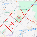 Uzávierky v Dunajskej Strede. | Foto: Maps Google In Dunajská Streda