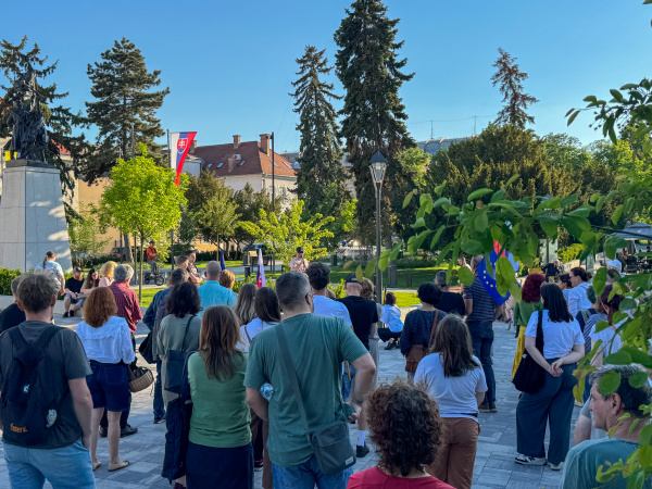 V Trnave na Námestí SNP (2. mája 2025). | Foto: red.