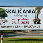 Odporcovia spaľovne spísali petíciu a postavili pútač. | Foto: Ján Škojec