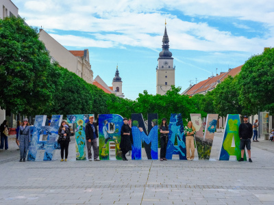 V Trnave vznikal nový umelecký nápis I Foto: dv, Trnavské rádio