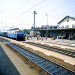Prvý elektrický osobný vlak na železničnej stanici v Trnave. | Foto: ČSTK, Ivan Lužák (licencia Trnavské rádio)