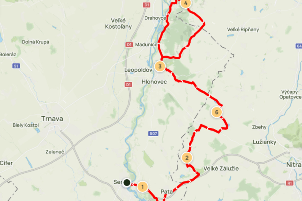 Mapa pretekov. | Foto: Sereďmaraton