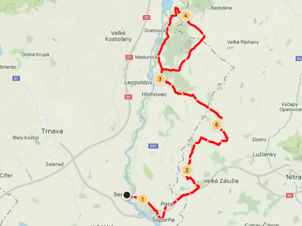 Mapa pretekov. | Foto: Sereďmaraton