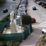 Socha Legionára čaká na slávnostné odhalenie | Zdroj: FB Mestská polícia Sereď