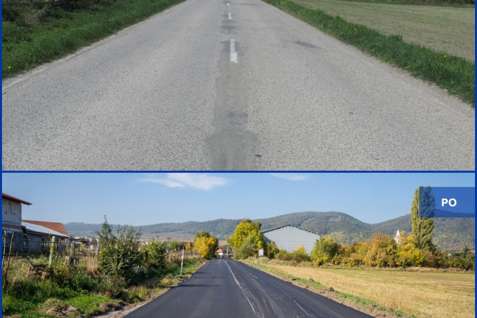 Obnova cesty v úseku Košolná - Dolné Orešany | Zdroj: FB TTSK
