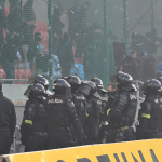 Zápas si vyžiadal zásah polície. l Foto: Lukáš Grinaj
