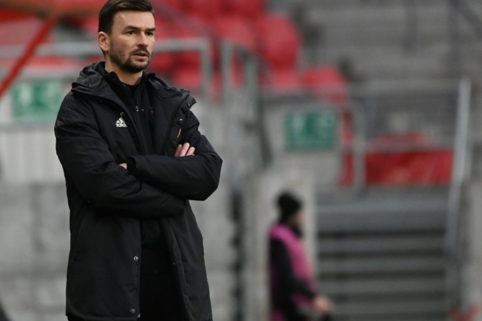 Teraz už bývalý tréner Spartaka Michal Gašparík ml. l Foto: TASR/ Lukáš Grinaj