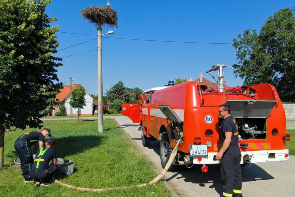 Bocian v Špačinciach smädný nebude. | Foto: Petronela Zemková, Špačinčan, fb
