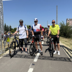 Úvodná trojica cyklo pelotónu | Foto: Michaela Martišíková, Trnavské rádio