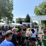 Okolie cyklotrasy bolo plné cyklistov, ktorí ju otestovali ako prví | Foto: Michaela Martišíková, Trnavské rádio