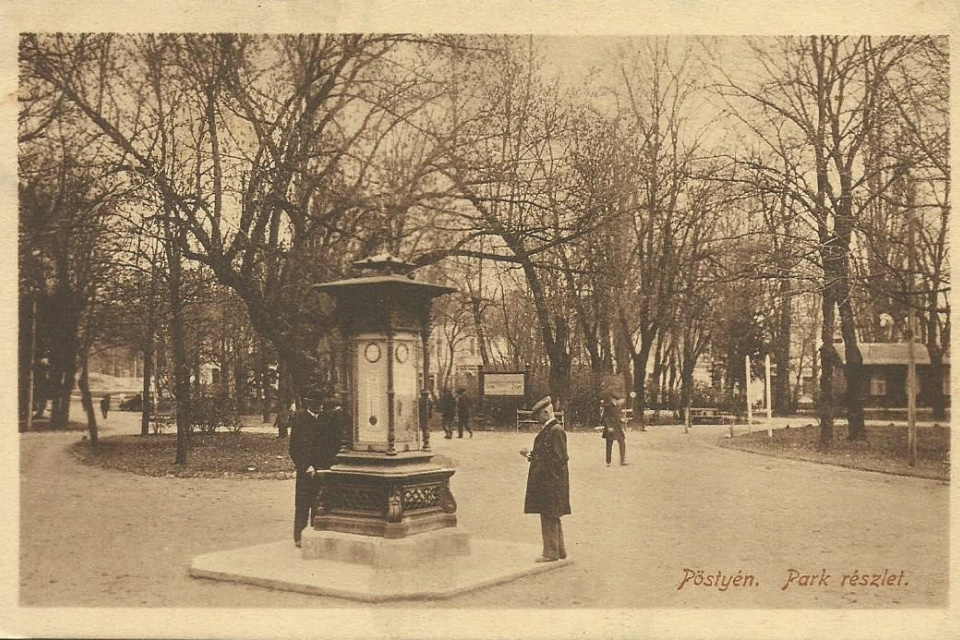 Historická fotografia stĺpa | Zdroj: Rezort Piešťany