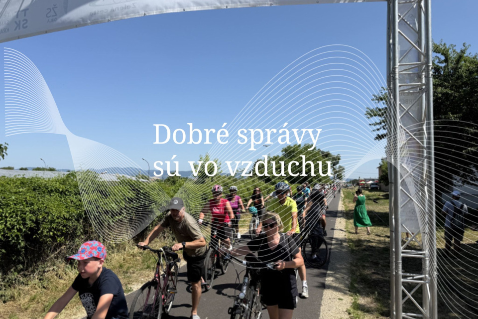 Pelotón si vyskúšal novú cyklotrasu | Foto: Michaela Martišíková, Trnavské rádio